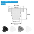 thumbnail image 2 of Uxcell 40 Count Silicone Round Snap, Furniture Hole Plug Black 8mm, 2 of 6