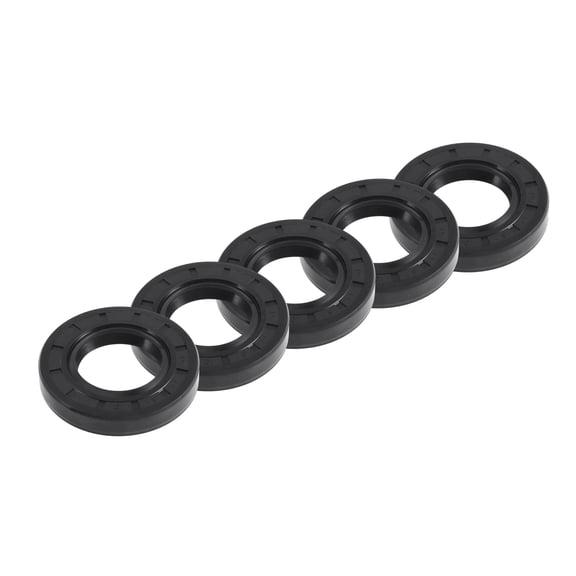 Sello de Aceite Universal TC Doble Labio con Resorte de Acero 34x62x10mm Alta Presión Caucho NBR Negro 5pcs