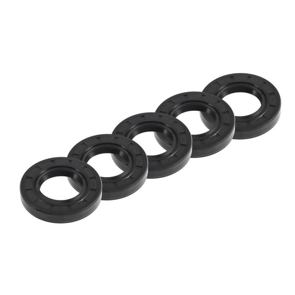 Sello de Aceite Universal TC Doble Labio con Resorte de Acero 34x62x10mm Alta Presión Caucho NBR Negro 5pcs