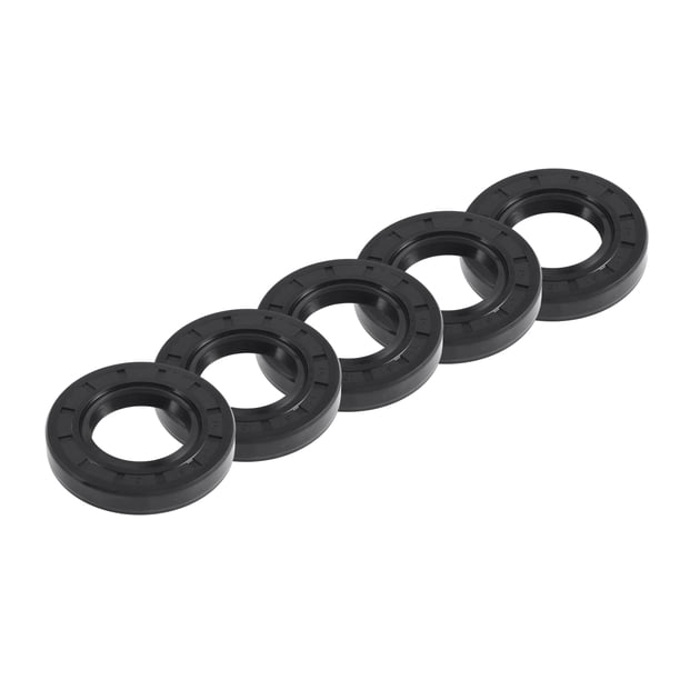 Sello de Aceite Universal TC Doble Labio con Resorte de Acero 34x62x10mm Alta Presión Caucho NBR Negro 5pcs