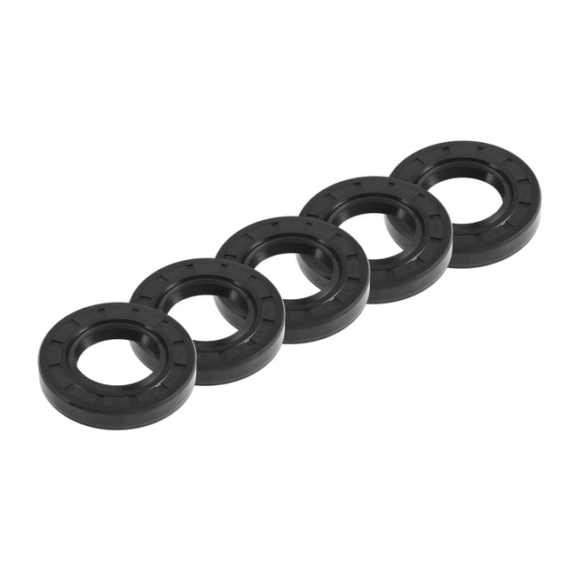 Sello de Aceite Universal TC Doble Labio con Resorte de Acero 34x62x10mm Alta Presión Caucho NBR Negro 5pcs