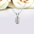 thumbnail image 5 of Lab Grown Diamond Pendant Necklace For Women | 1 Carat IGI Certified Oval Shape FG-VS | Solitaire Pendant Necklace 18K White Gold | Quartze Split Bail, 5 of 8