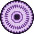 thumbnail image 1 of Ahgly Company Machine Washable Indoor Round Transitional Purple Iris Purple Area Rugs, 5' Round, 1 of 7