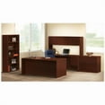 thumbnail image 6 of HON H10585R.NN 72 in. x 36 in. x 29.5 in. 10500 Series L Workstation Right Pedestal Desk with 3/4-Height Pedestal - Mahogany, 6 of 6