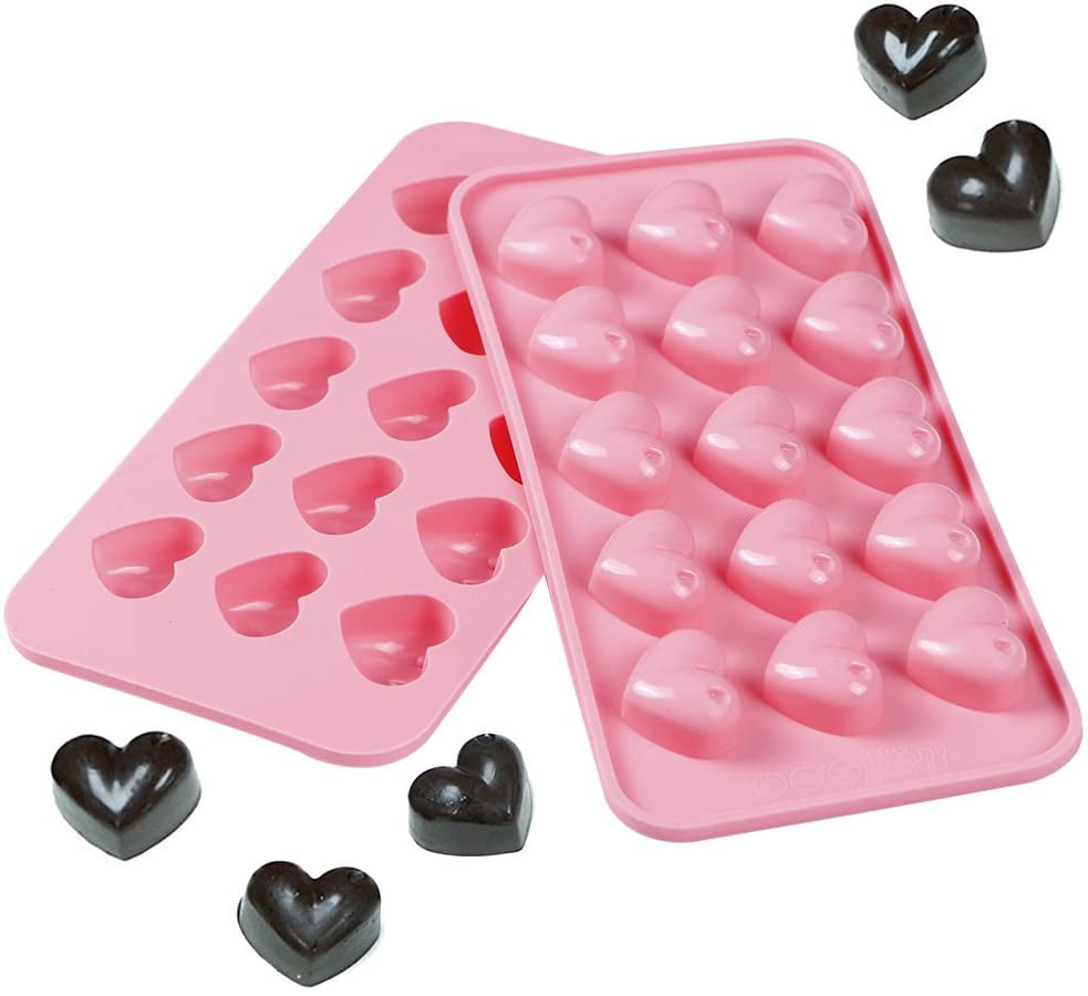 Double Heart Love Candy Silicone Chocolate Mold Cake Fondant Tray mould ICE Cube