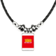 thumbnail image 1 of día nacional nación fuerte collar a mano colgante de cuerda de cuero Unbranded M, 1 of 3