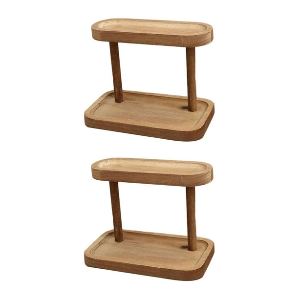 Organizador de joyas, expositor de madera para joyas Marrón