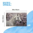 thumbnail image 2 of BaHomeck placemats Set of 4 White Horse Standing Under Cherry Blossom Tree Cotton Linen rectangle Placemats for Kitchen Dining Table Indoor,Outdoor,18*12inch, 2 of 4