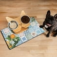 thumbnail image 2 of Life is Better with Lemons Pet Bowl Mat - Absorbent Non-Slip Dog Food Mat with Vintage Lemon Print, Washable and Eco-Friendly, 2 of 3