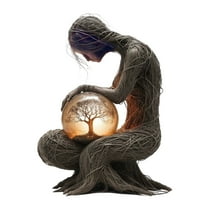 Bohemian Statue Acrylic Plaque Desktop Decoration Art Style Home for Women Men Unique Ornament