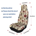 thumbnail image 4 of Sikiie Rustic Plaid Forest Lodge Car Seat Protector 2 Pack Car Seat Cushion Mat, Car Seat Covers for SUV, Truck, Van, 4 of 7