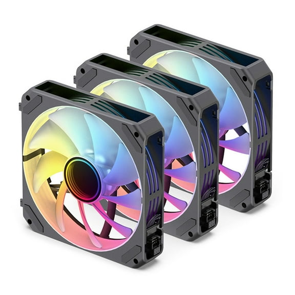 Zeiwohndc ZG-120B/W CPU Cooling Fan Reverse Case Fan Wire-free Splicing Side Light Guide