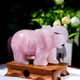 thumbnail image 2 of Estatua clásica de Jade verde y rosa, estatua de elefante de la suerte, adornos para el hogar y la Oficina, 2 of 4