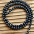 thumbnail image 2 of PENGXAING Natural Nature Black Volcanic Lava Gemstone  Beads 15”, 2 of 6