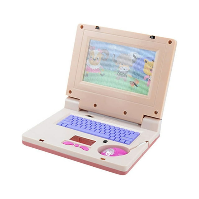 Juguetes educativos para aprender informática con luz y música. Mi propio ordenador portátil de juguete. Cumpleaños para niños y niñas de un año.