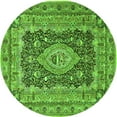 thumbnail image 1 of Ahgly Company Indoor Round Medallion Green Traditional Area Rugs, 7' Round, 1 of 1