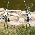 thumbnail image 4 of facefd Outdoor Automatic Fishing Rod Holder Fish Pole Bracket Blue Head, 4 of 9