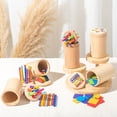 thumbnail image 2 of Juego de juguetes de clasificación de colores de madera | Desarrollo de la motricidad fina | Juguete educativo de aprendizaje sensorial | Incluye palos, palitos de helado, películas de color, bolsa, 2 of 3