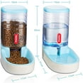 thumbnail image 2 of Dispensador automático de agua y comida para mascotas, gatos, perros, 3,8 l, con 1 dispensador de agua y 1 comedero automático Xemadio MZQ-0069-2, 2 of 7