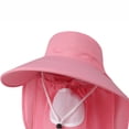 thumbnail image 3 of SAWOBUUN Women Sun Hat Wide Brim Breathable Fishing Hat UV Protection Lightweight Cap with Face Cover, 3 of 4
