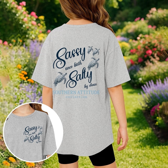 Hauts Décontractés pour Filles T-Shirt à Manches Courtes Col Rond Imprimé pour Activités Scolaires Extérieures Tissu Extensible Confortable Âges 3-13
