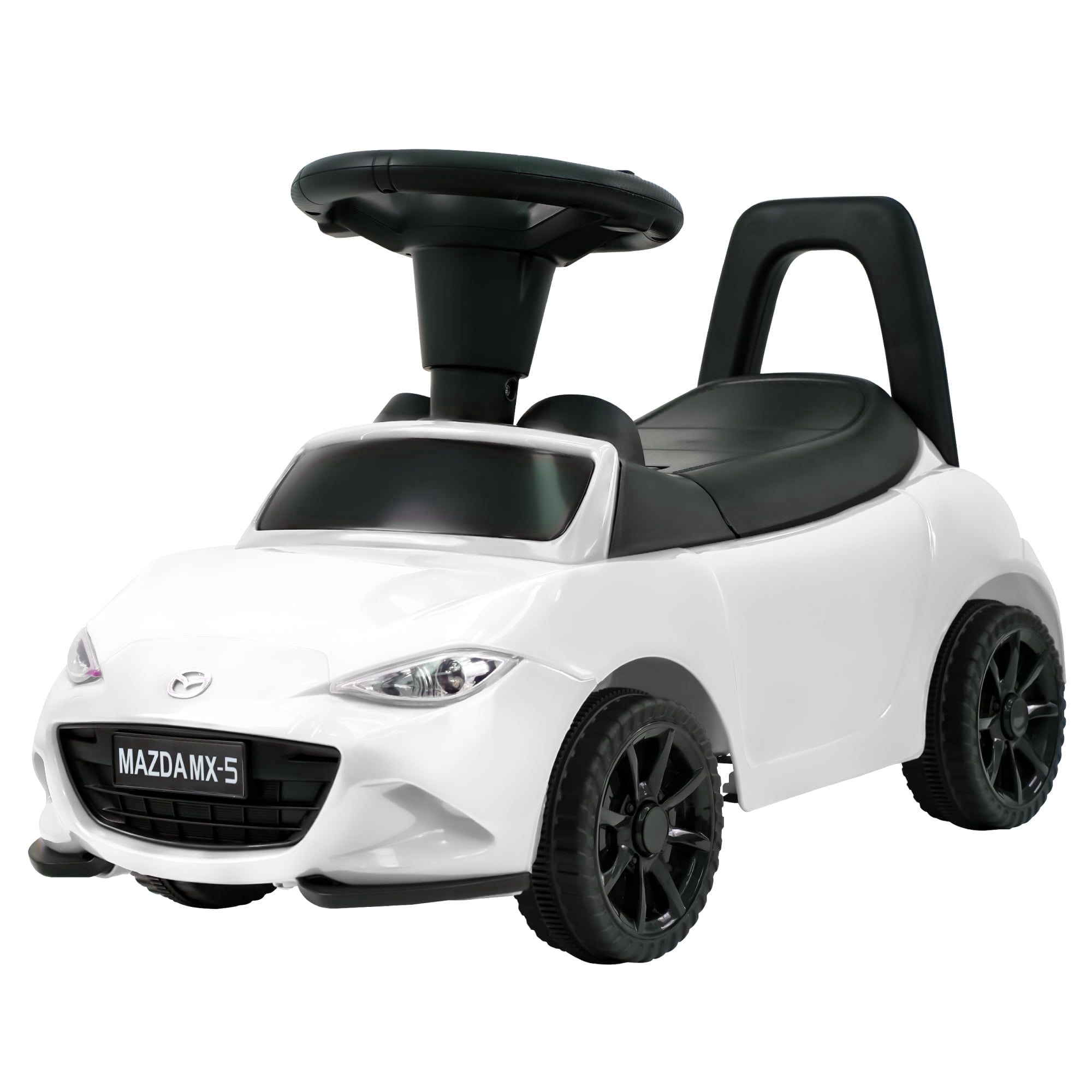 HEIMILI Mazda Kids Ride on Push Car,Child Push Walker,Sliding Toddler Toys with Engine Sound, Horn, Under Seat Storage, Baby Walking Racer Gift for Boys Girls Age 1-3 (White)