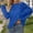 Blue, variant on Women's Oversized Mesh Knit Sweater Top Y2K Summer Long Sleeve Hollow Out Beach Coverup Loose Fit Crochet Pullover