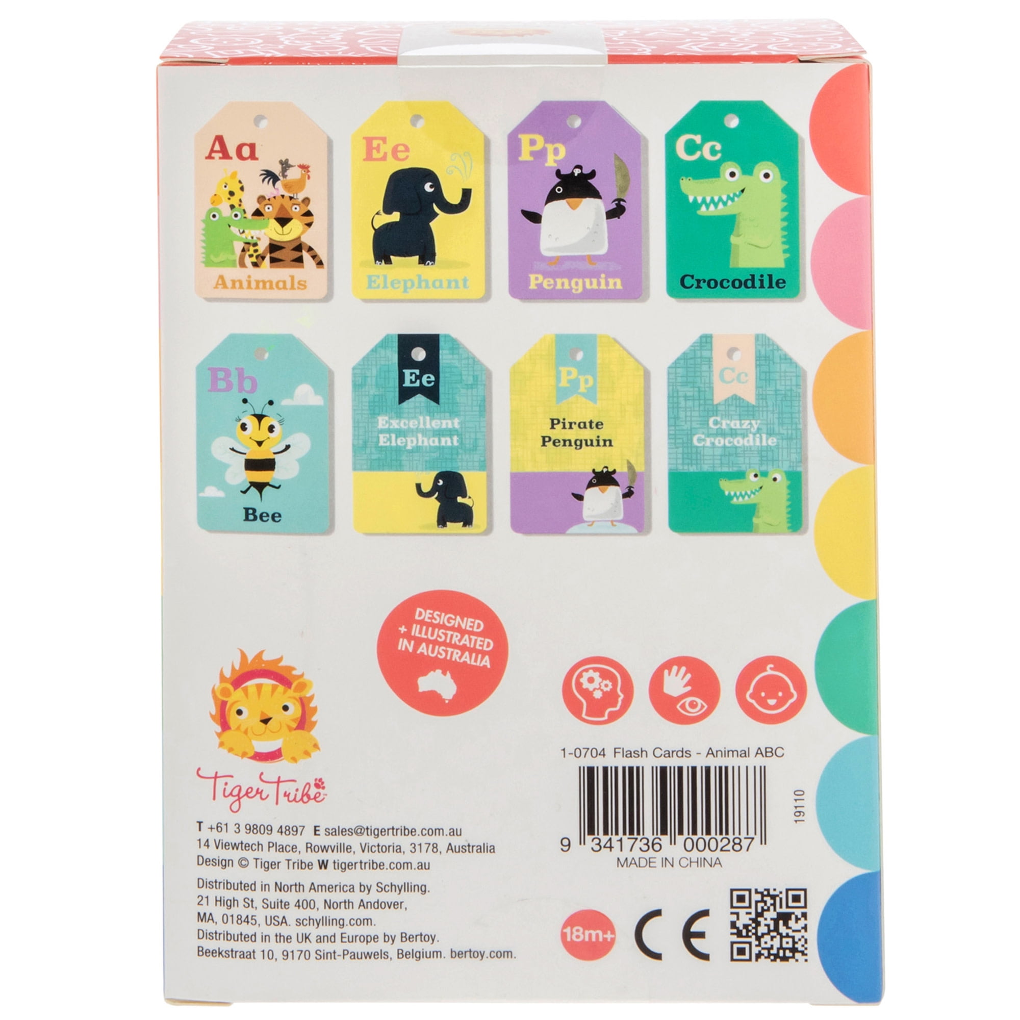Tiger Tribe: Alphabet Flash Cards – Animal ABC - 26 Educational Double-Sided Cards, Learn Letters & Animals, Storage Ring, Kids & Toddlers Ages 18 Mo+