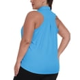 thumbnail image 6 of YIRUIYA Women Plus Size Sleeveless Racerback Golf Polo Shirts Lapel Collar Athletic Tank Tops, 6 of 7