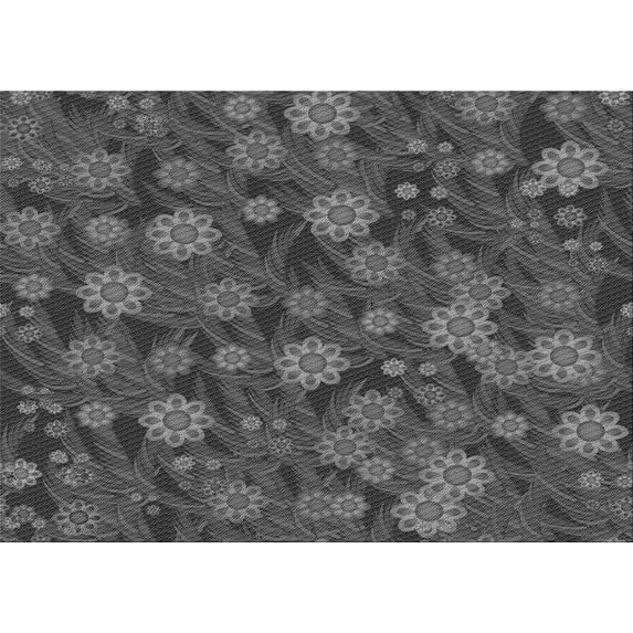 Ahgly Company Machine Washable Indoor Rectangle Transitional Platinum Gray Area Rugs, 5' x 8'