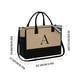thumbnail image 2 of Lonchera, Bento Boxes YOOLIFE Iniciales Bolso de yute y neceser Bolso de playa con bolsillo con cremallera Correa ajustable Regalo de cumpleaños para mujer Hermoso bolso, 2 of 2
