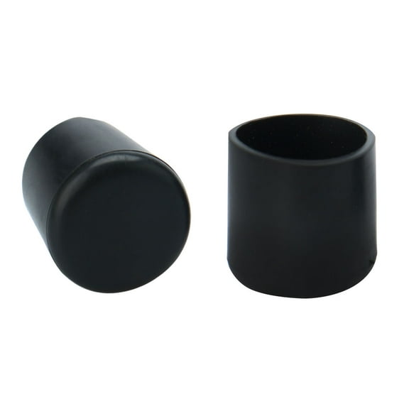 Unique Bargains 2 Pcs Antislip Rubber Round 12mm Dia Chair Foot Cover Table Furniture Leg Protector Balck