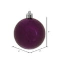 thumbnail image 2 of Vickerman 8" Christmas Ornament Ball, Plum Shiny Mercury Finish, Shatterproof Plastic, Holiday Christmas Tree Decoration, 2 of 2