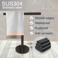 thumbnail image 3 of Soporte para toallas de mano, soporte para tocador de baño, encimera, toallero en forma de T negro mate, soporte para barra de toalla para baño y cocina, 3 of 8