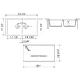 thumbnail image 2 of Pemberly Row White 34" Undermount Double Bowl Granite Composite Kitchen Sink, 2 of 9
