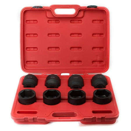 

8PC 3/4 Drive Jumbo Shallow Impact Socket Set SAE (2-1/16 - 2-1/2 ) Cr-Mo Steel