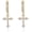 cross3-gold, variant on Gold Cross Earrings for Women 14K Gold Plated Drop Dangle Cross Hoop Earrings Trendy Huggie Hoops Dangling Diamond Earrings for Men
