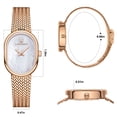 thumbnail image 5 of Elegant Watches for Women Oval Minimalist Dial Stainless Steel Band Woman Watch,3ATM Water Resistant, Perfect Gift for Women, 5 of 6