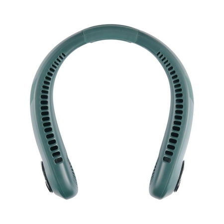 

Air Fan Personal Rechargeable USB Cooling Fan Adjustable Portable Neck Hanging Cooler Green