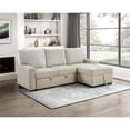 thumbnail image 2 of Lexicon Gallatin 2-Pcs Corduroy Sectional with Right Chaise in Beige& Light Gray, 2 of 16