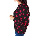 thumbnail image 2 of Love Heart Printed Women Long Sleeve Shirt Autumn Tops, 2 of 4