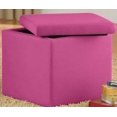 thumbnail image 5 of Heritage Club Faux Suede Ultra Storage Ottoman, Fuschia, 5 of 5
