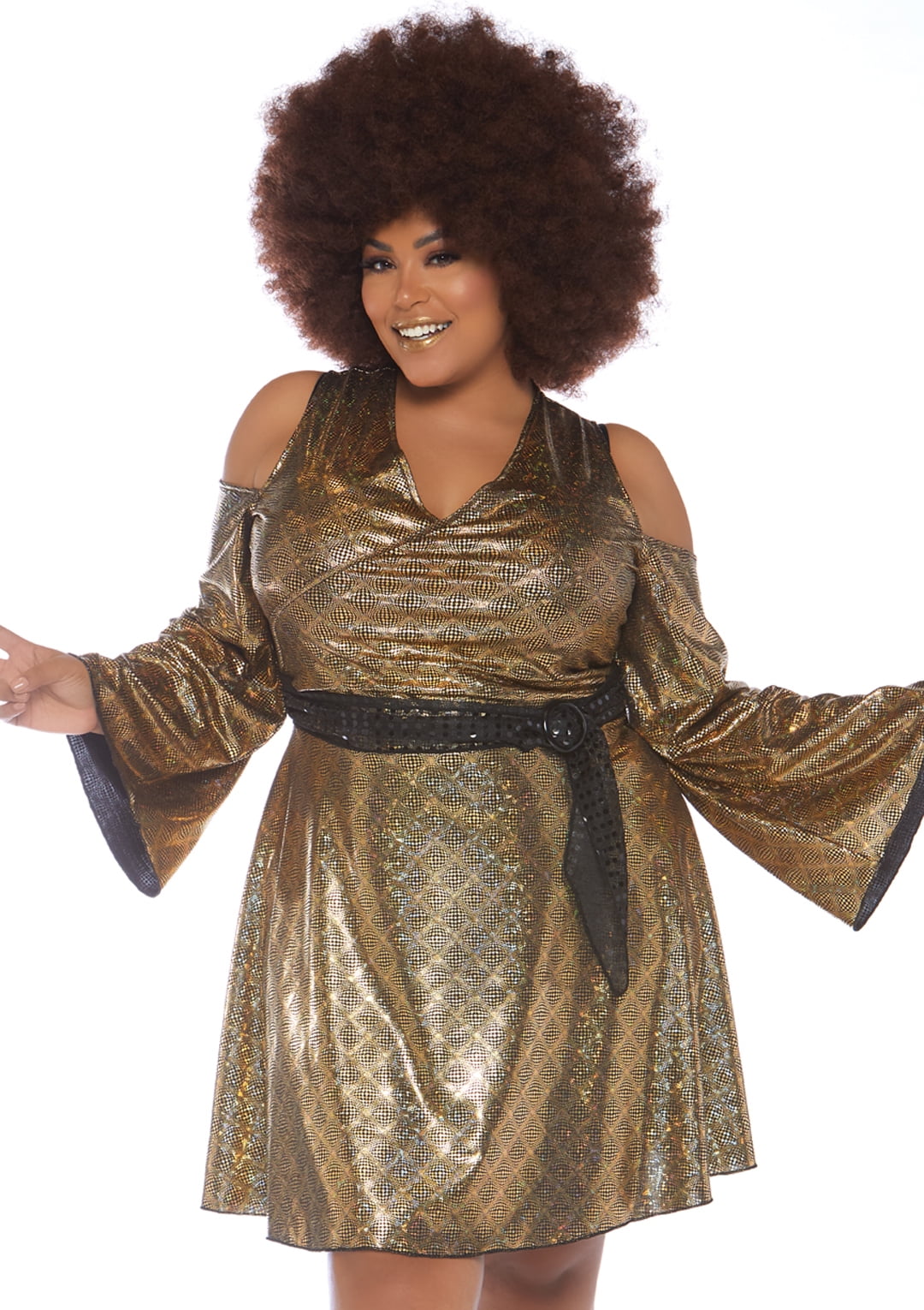 Leg Avenue Womens Plus 70s Disco Costume