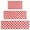 Red and White, variant on Yellow and Black Checkerboard Checkered Pattern Kitchen Rugs Sets Of 3,Kitchen Runner Rugs Non Skid Washable,Decorative Kitchen Floor Mats for Kitchen,Sink,Laundry,17"x30"+ 17"x47" + 17"x59"