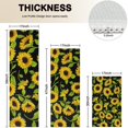 thumbnail image 4 of Black Green Leaf Sunflower Pattern Kitchen Rugs Sets Of 3,Kitchen Runner Rugs Non Skid Washable,Decorative Kitchen Floor Mats for Kitchen,Sink,Laundry,17"x30"+ 17"x47" + 17"x59", 4 of 6