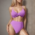 thumbnail image 2 of UTSJKR Bikini Sets for Women Cheeky Bikini Swimsuits Sexy Bathing Suits 2Pc High Waisted Cute Swimwear Push Up Bikini Purple M, 2 of 4