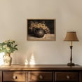 thumbnail image 4 of Framed Vintage Floral Wall Art, 3D Textured Sandstone Dark Still Life Flowers Wall Decor Paintings, Rustic Botanical Pictures Prints Aesthetic Home Decor for Living Room Bedroom 12x16 inch, 4 of 18