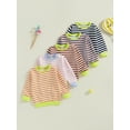 thumbnail image 3 of Michellecmm  Kids Sweatshirt, Long Sleeve Crew Neck Striped Hoodie Pullover, 3 of 9