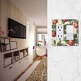 thumbnail image 5 of Yayeee Rocker Switch Wall Plate 3-Gang 6.5"x4.6" Home Decorative Outlet Cover, Beige Strawberry, 5 of 6