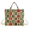 thumbnail image 7 of FORMRS Womens Corduroy Tote Bag Crossbody Shoulder Purse Handbag with Detachable Strap, Christmas Plaid Pattern, 7 of 7
